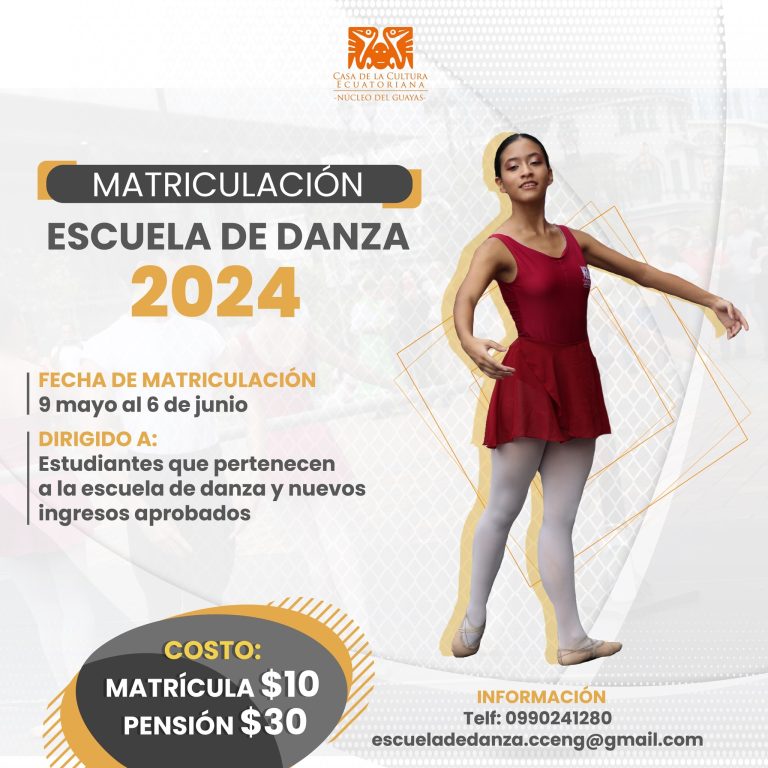 período de matriculación escuela de danza 2023 -2024